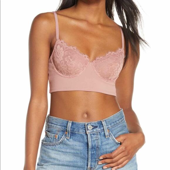 Free People Bianca Longline Balconnet Bra Size XS - Picture 5 of 13